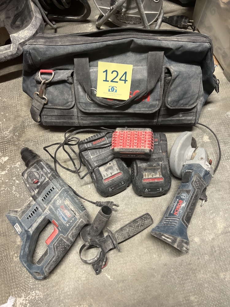 Perceuse & discquese dans sac avec 2 chargeurs et 1 accu