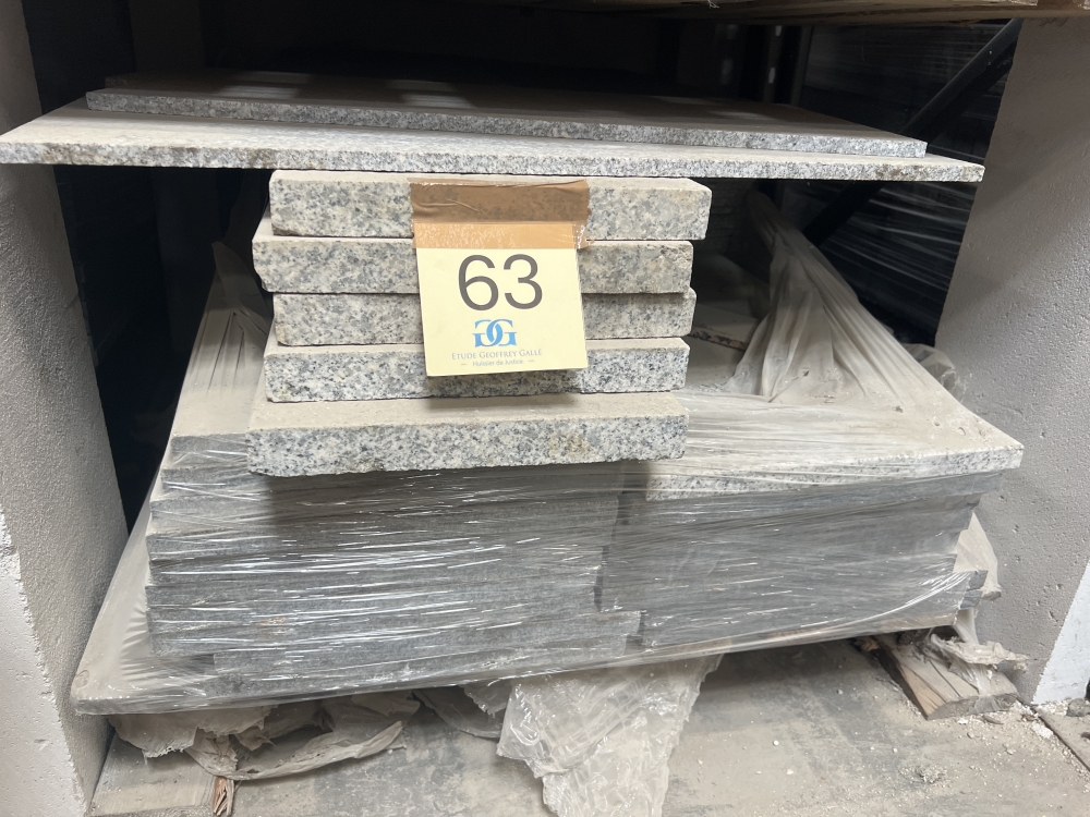 Lot de dalles en granite gris