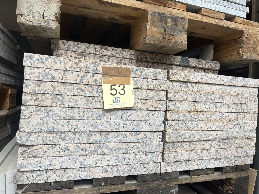 Lot de dalles en granite rose